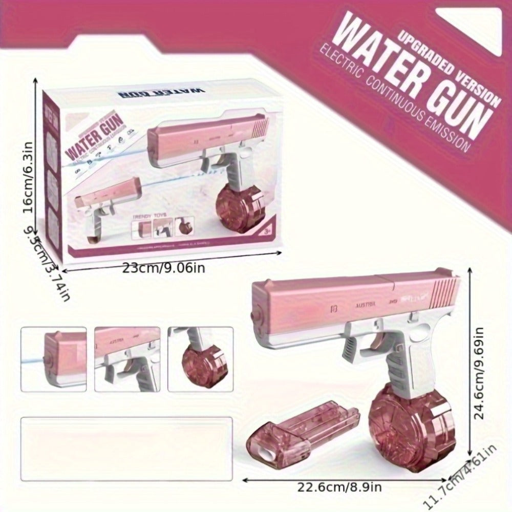 Compact Electric Water Blaster with 500cc and 60cc Detachable Reservoirs, Blue or Pink Body Design — image 3