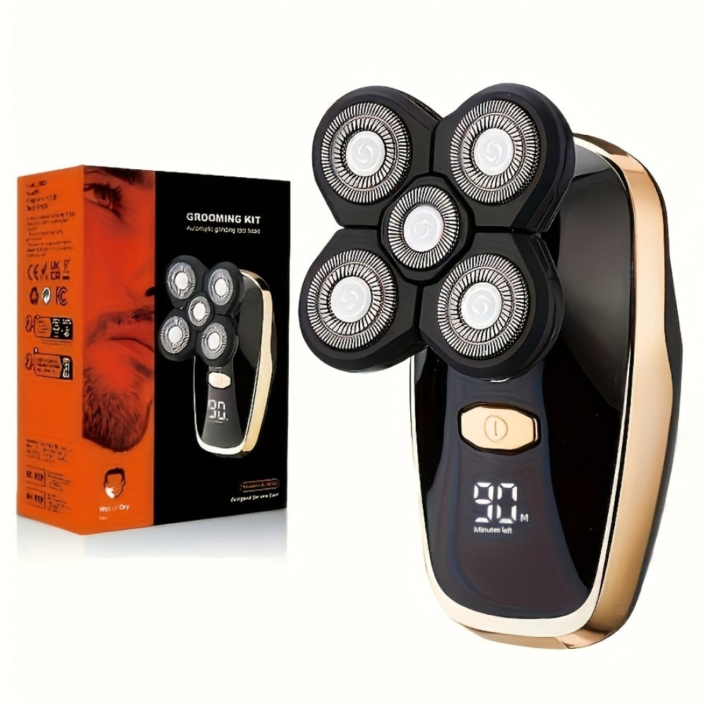 Palm-Size Multi-Rotary Electric Shaver with Display in 5D, 7D and Type A Checkout Styles Pictured — image 3