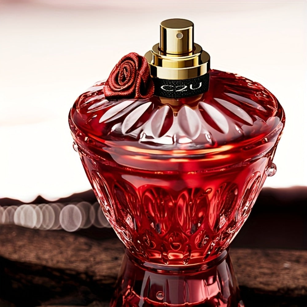 Perfume for Women 75ml in Red Crystal-Rose Bottle with Floral-Woody Source Family for Daily Wear — image 3