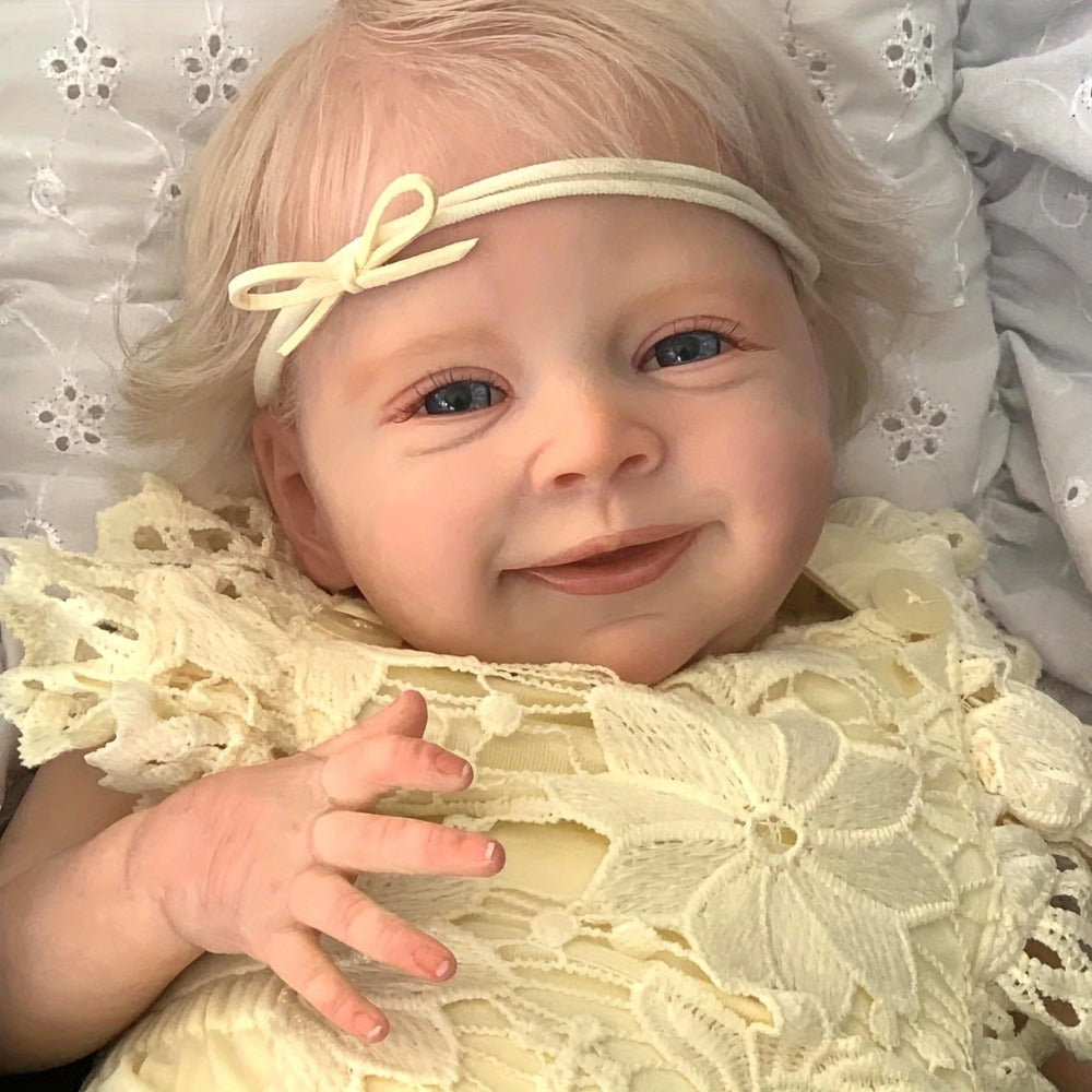 Reborn Doll Sebastian 19-Inch Soft Vinyl Figure with Hand-Rooted Blonde Hair, Open Eyes and Accessory Set — image 8