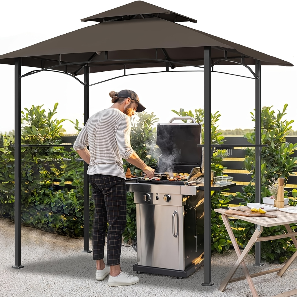 Outdoor Grill Gazebo Double-Tier BBQ Canopy for Grilling, Camping and Outdoor Meals, with the Listed Configuration — image 6