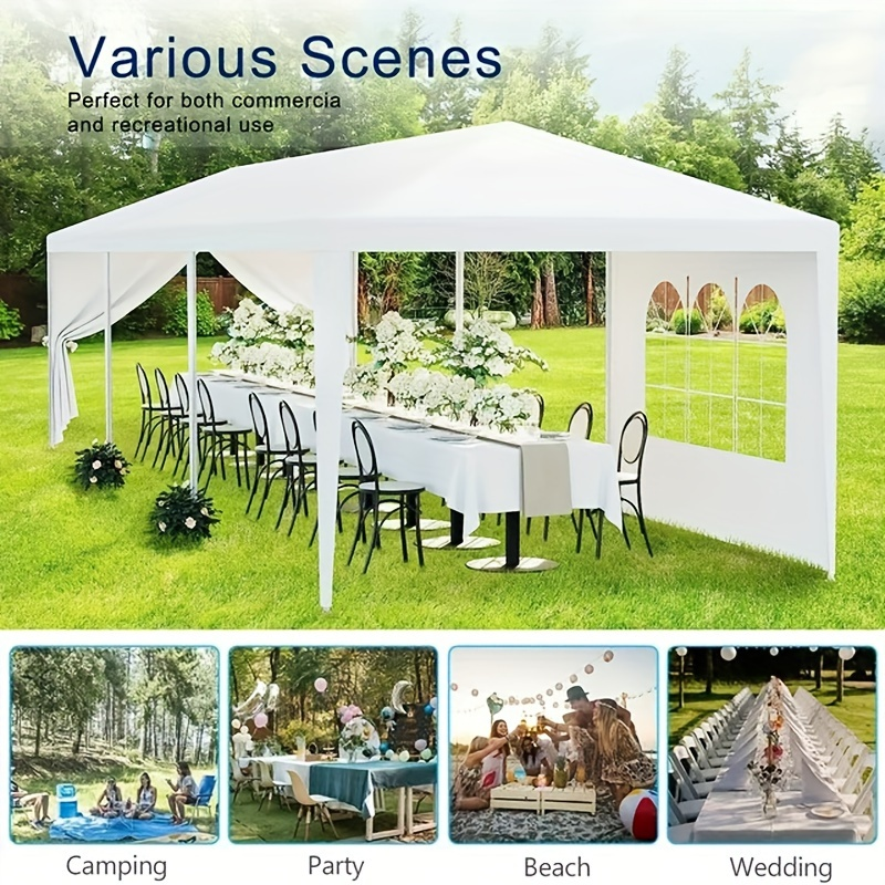 Party Tent 10x20 Outdoor Canopy Gazebo 6 Removable Sidewalls Wedding for Garden, Patio and Yard Use — image 10