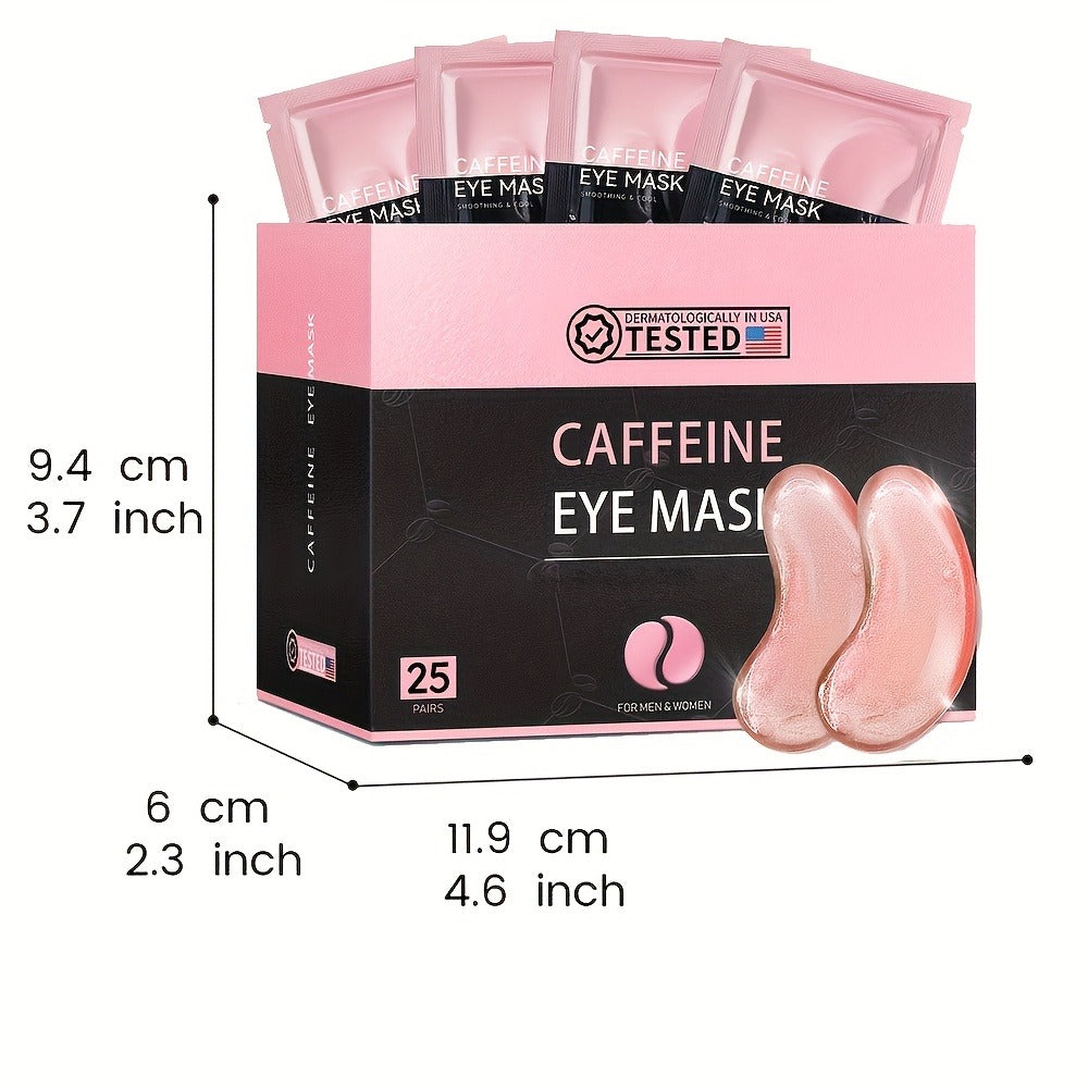 Eye Patches, Caffeine Under 25 Pairs Collagen Gold Eye Mask Reduces Dark Circles Puffiness Eye Bags Fine Lines Anti-Wrinkle H