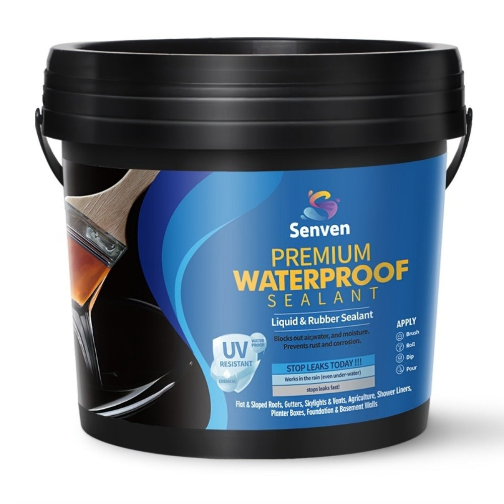 Liquid Rubber Waterproof Sealant 32oz – UV-Resistant Elastic Coating for Roof, RV, Boat, Concrete & Masonry, All-Weather Crac
