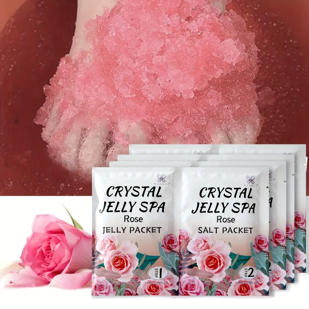 Foot Soak for Dry Cracked Feet Jelly Spa Bubble Bath Salt – Moisturizing Exfoliating Foot Care Treatment, Honey Lavender Lemo