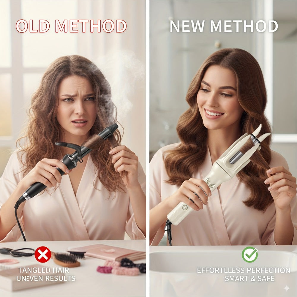 Automatic Rotating Curling Wand Hair Styling Tool with 150-210 C Settings and Three Color Options — image 5