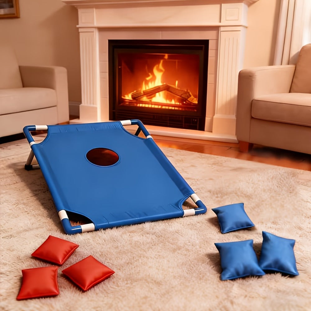 Portable Cornhole Bean Bag Toss Game Foldable Board 12 Bean Bags Storage Bag with the Listed Color, Size or Set Options for E