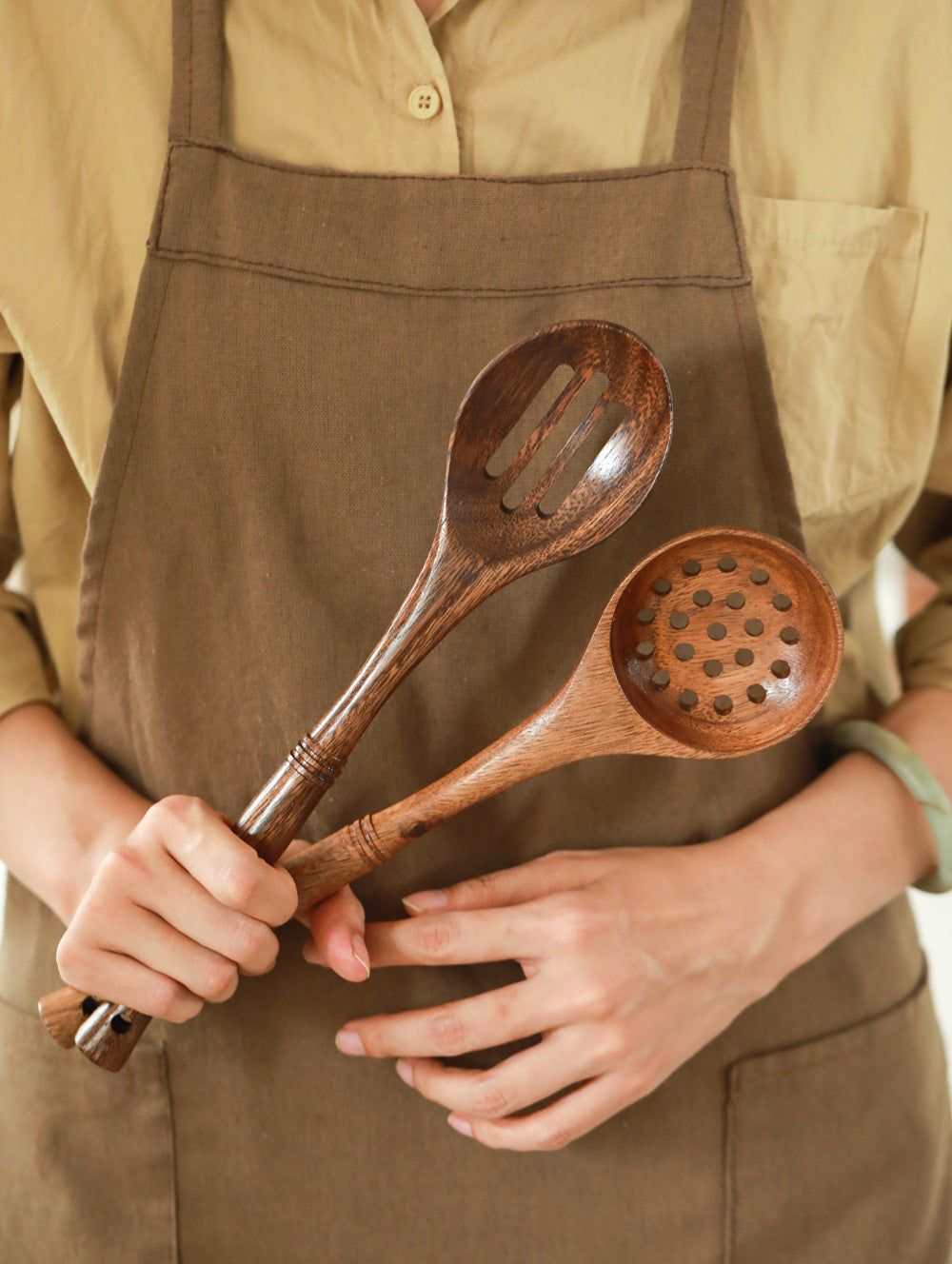 Lengthened Wood Spatula Non-stick Cooking Kitchenware Suit