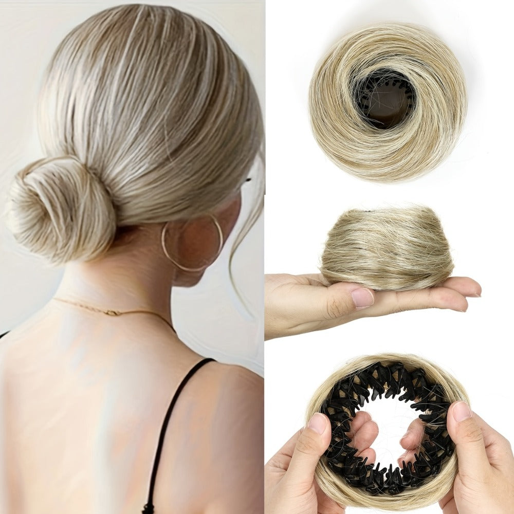 Hair Accessories Four-Inch Curly Bun Hair Piece in Six Synthetic Fiber Colors for Updo Styling — image 4
