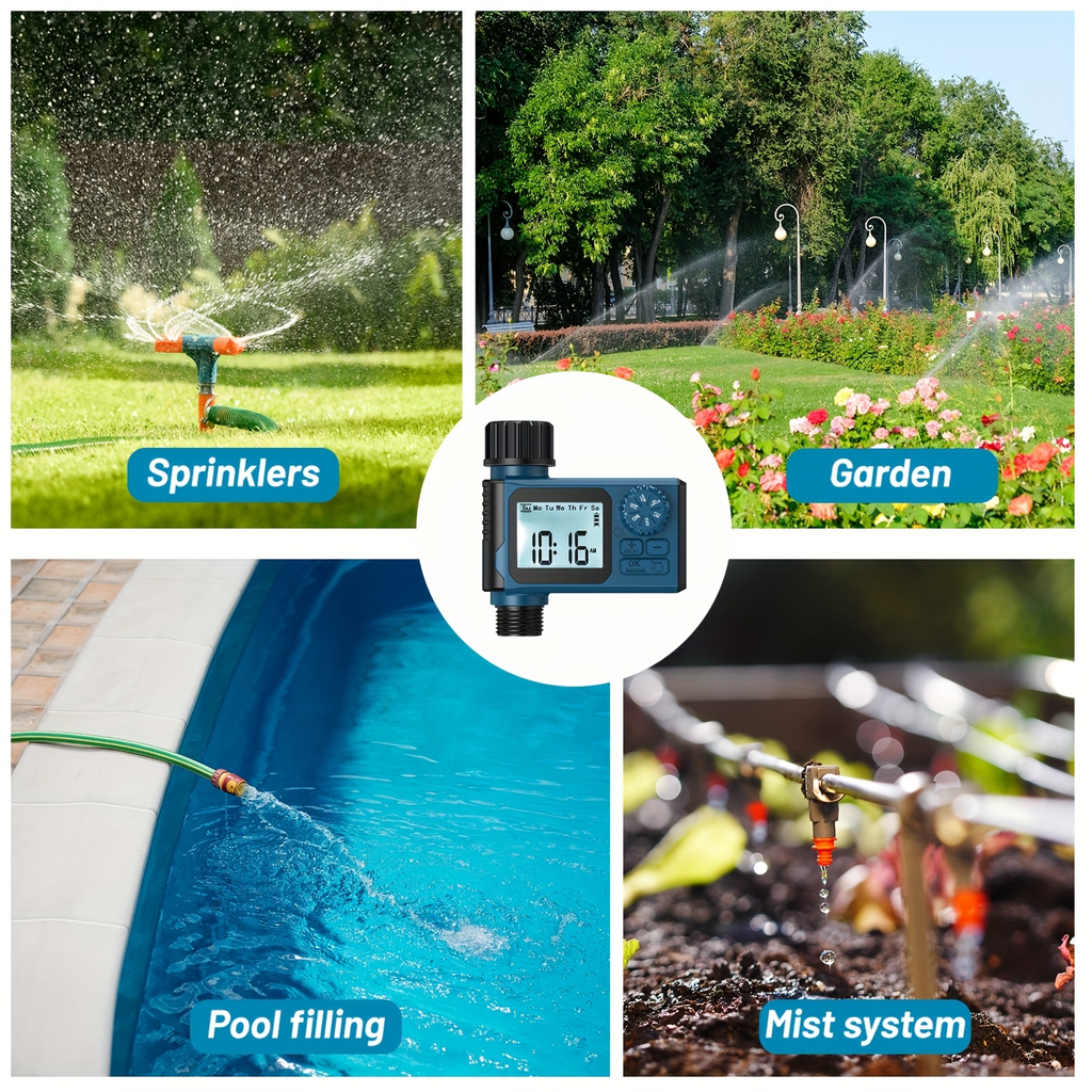 Garden Irrigation Timer Automatic Watering Controller for Lawn Farm Drip System, for Garden, Lawn and Yard Watering — image 5