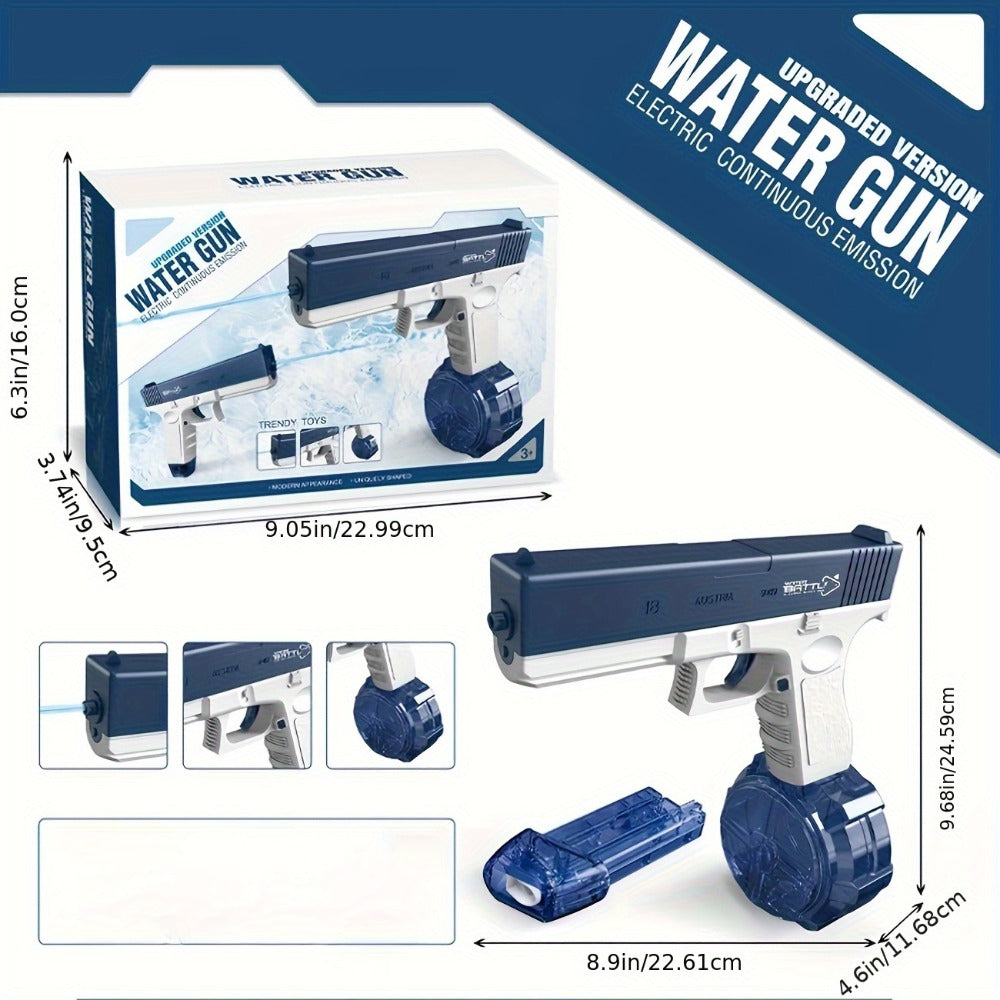 Compact Electric Water Blaster with 500cc and 60cc Detachable Reservoirs, Blue or Pink Body Design — image 8