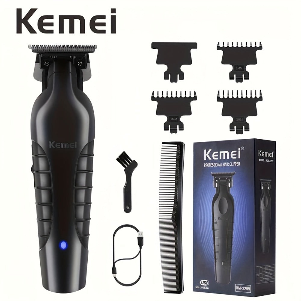Kemei Hair Clipper & Beard Trimmer Set for Men – Professional Grooming Kit with Reciprocating Shaver, USB Rechargeable, Home 