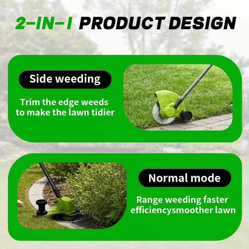 Cordless Lawn Mower 3-in-1, Trimmer Edger Small Yard Patio Garden for Garden, Patio and Yard Use — image 4