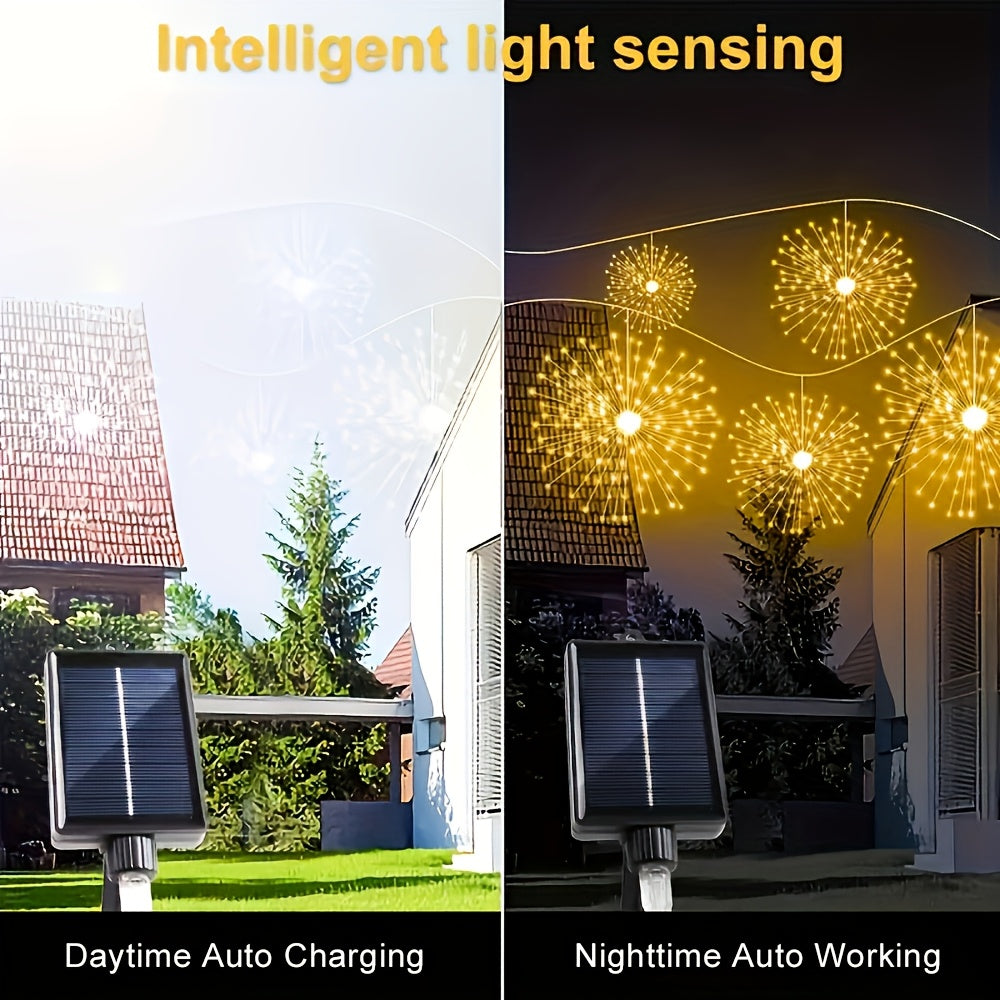 Solar Starburst Firework Light Set with 240, 360 or 450 LEDs, Remote and Eight Lighting Modes — image 7