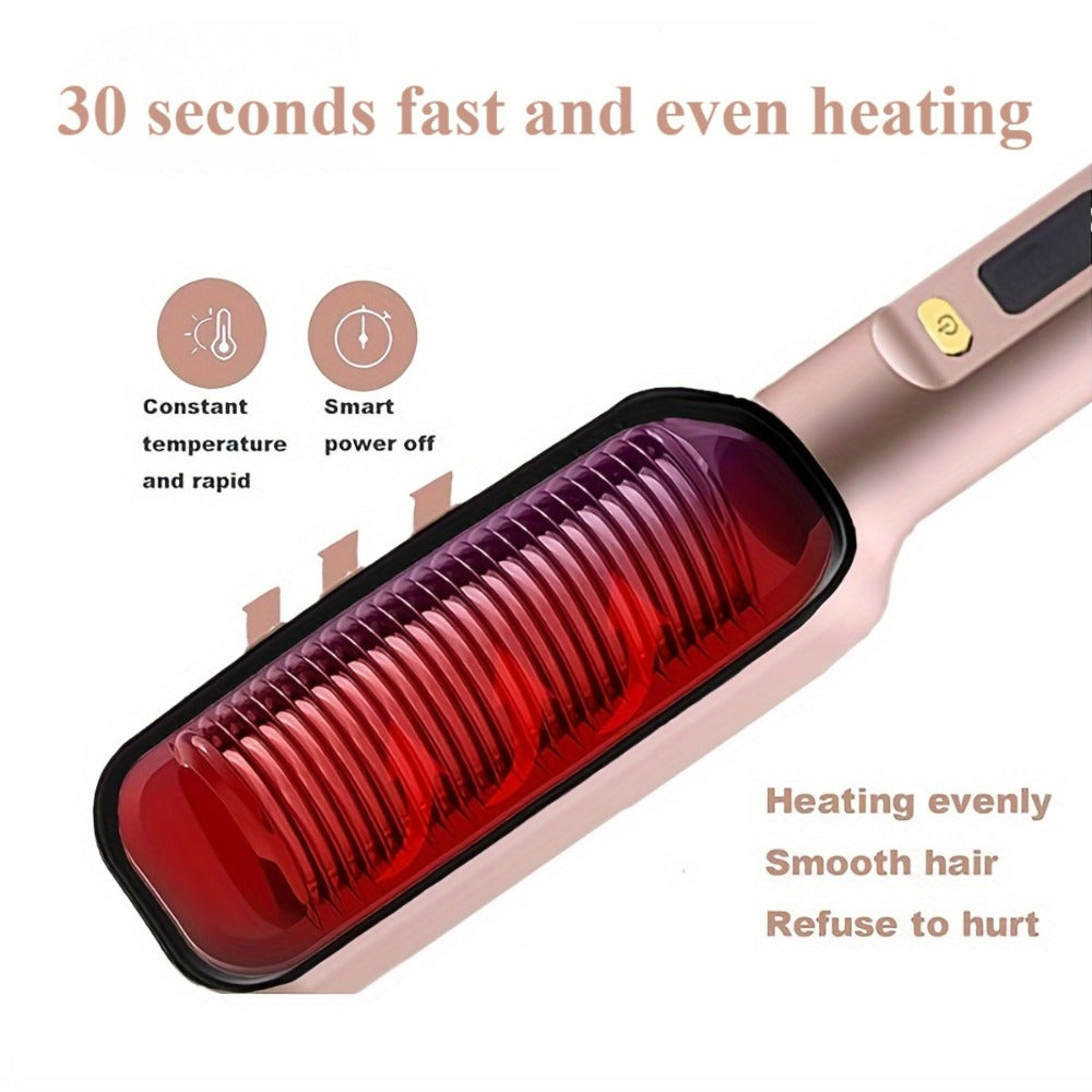 2-in-1 Wet and Dry Hair Straightener Curler Portable Flat Iron Fast Heat Adjustable Temperature, for Home, Travel and Salon H