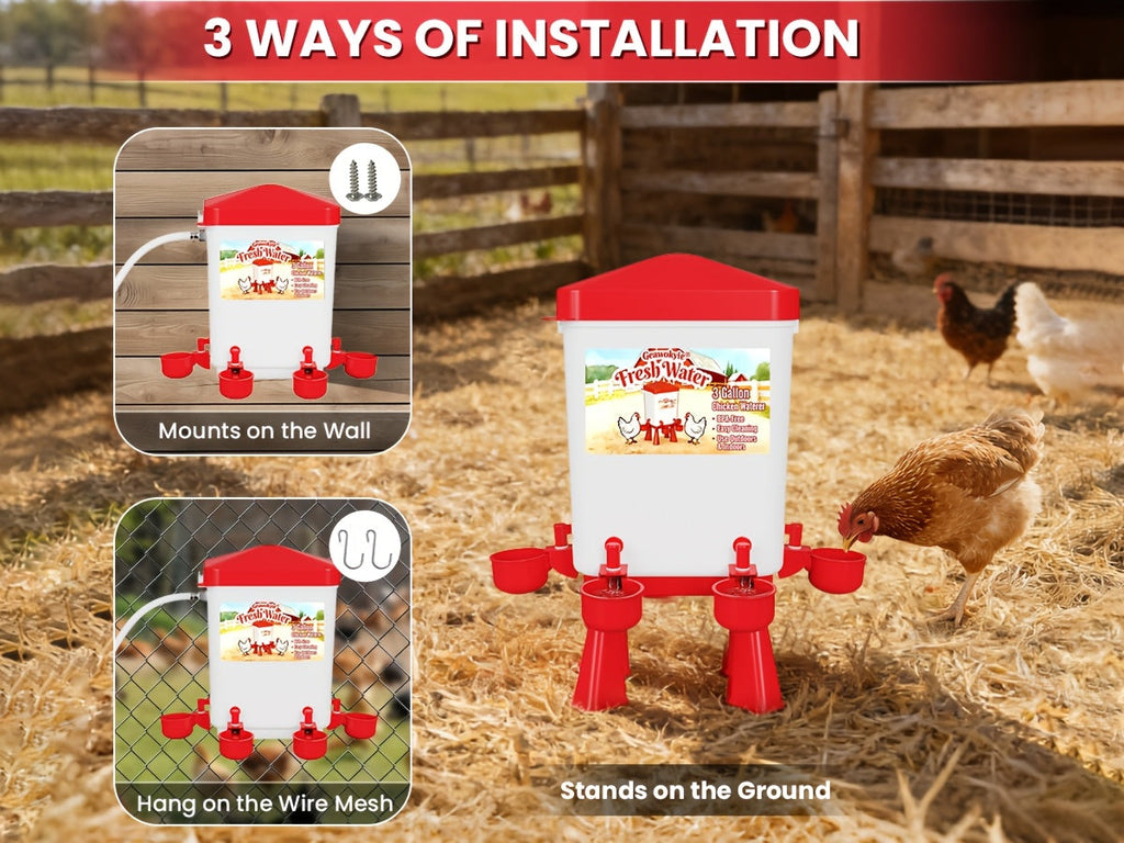 Chicken Waterer, Float Valve Hose Connect Continuous Auto Chick Duck for Garden, Patio and Yard Use — image 10