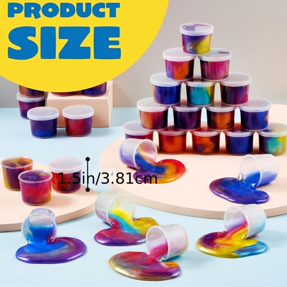 Galaxy Slime Party Favors for Kids 36 Pack Bulk Slime Cups Stretchy Non-Sticky Classroom for Parties, Celebrations and Guest 