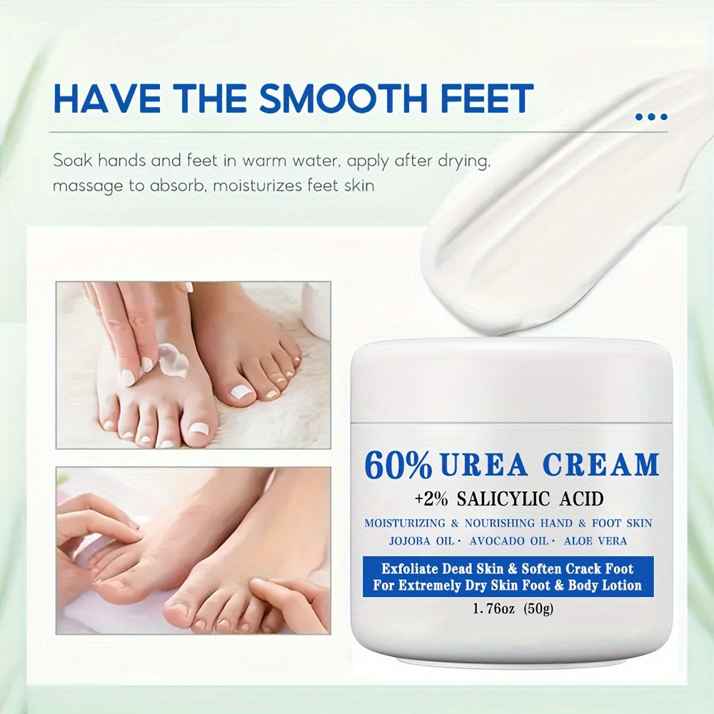 50g Jar of 60% Urea and 2% Salicylic Acid Foot Cream with Jojoba, Avocado and Aloe Labeling — image 9