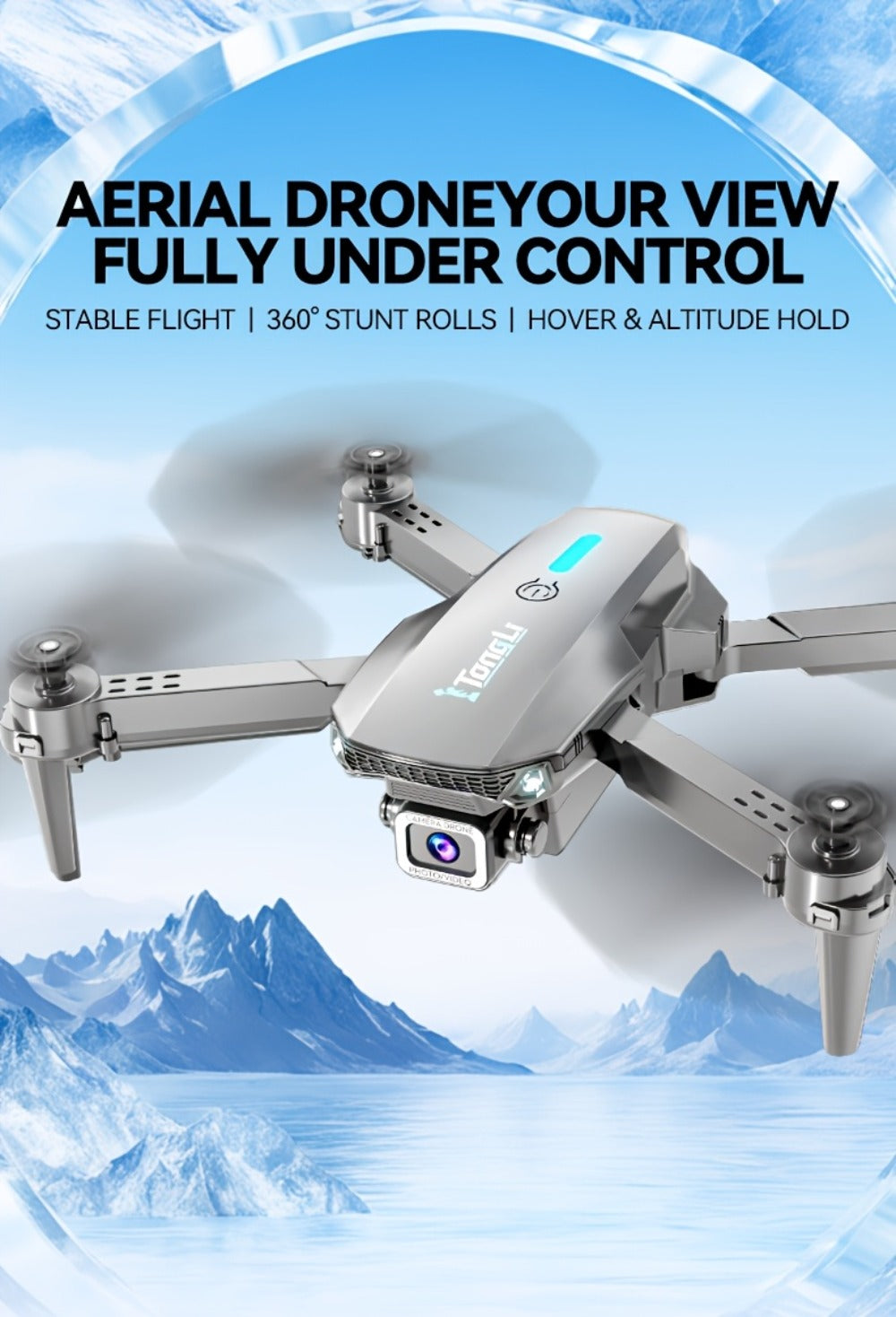 Foldable HD Camera Drone Free Storage Bag USB-C Charging 3D Flips Single or Dual Camera Built-in Screen Remote — image 12