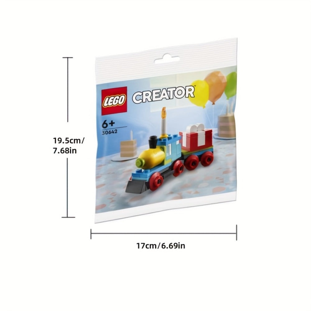 Birthday Train Building Set 30642, Mini Brick Creator Kit with Cake Balloons & Gifts for Parties, Celebrations and Guest Favo