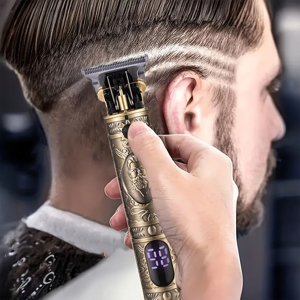 Hair Clipper Retro T-Blade Cordless Trimmer with LED Display, USB Charging and T9 or T10 Style Options — image 7
