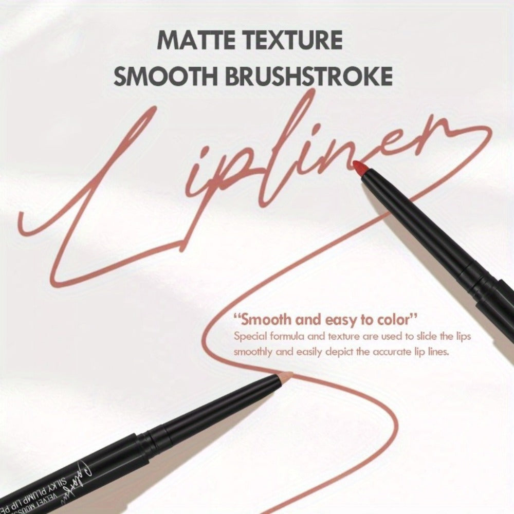 Waterproof Lip Liner Pencil Set 12 Pieces Multi-Functional Lip Eye & Brow Liner, for Makeup, Travel and Everyday Vanity Use —