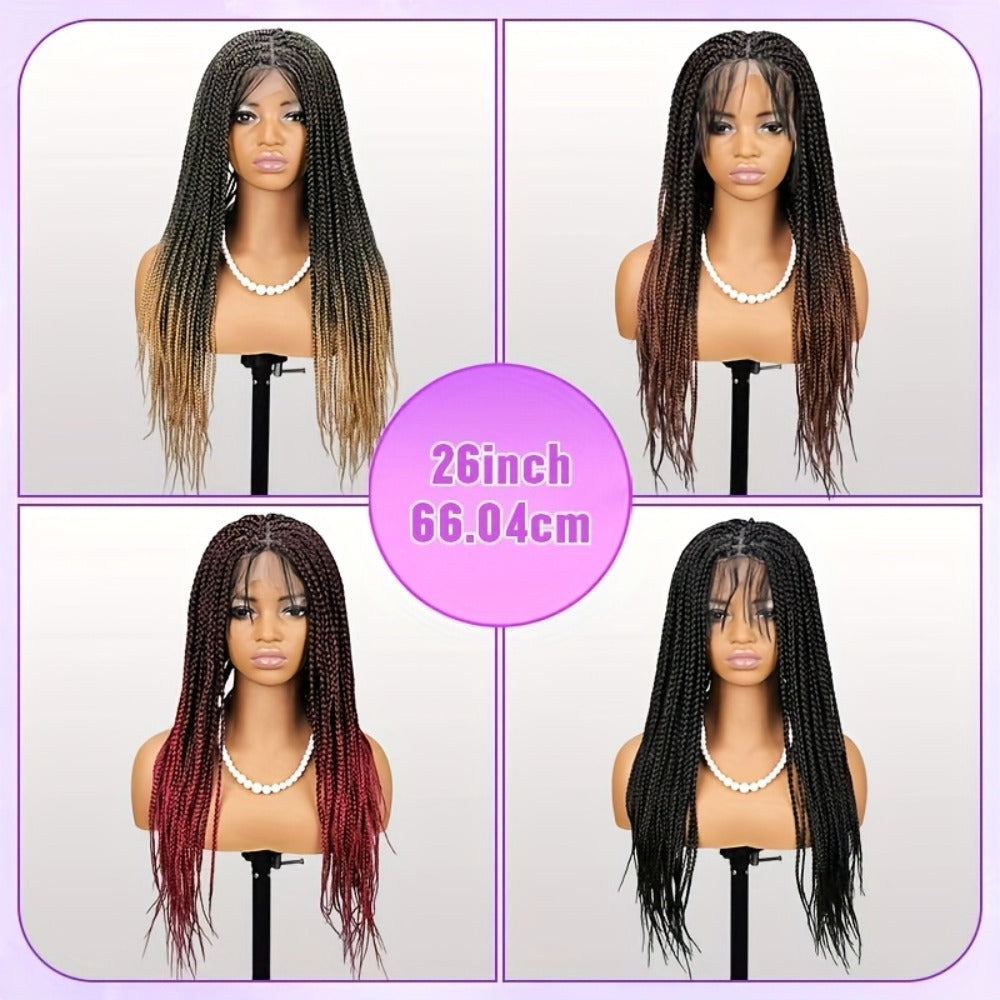 Long Box-Braid Wig with Full Lace Cap in 26- or 38-Inch Lengths and Four Lettered Color Options — image 5
