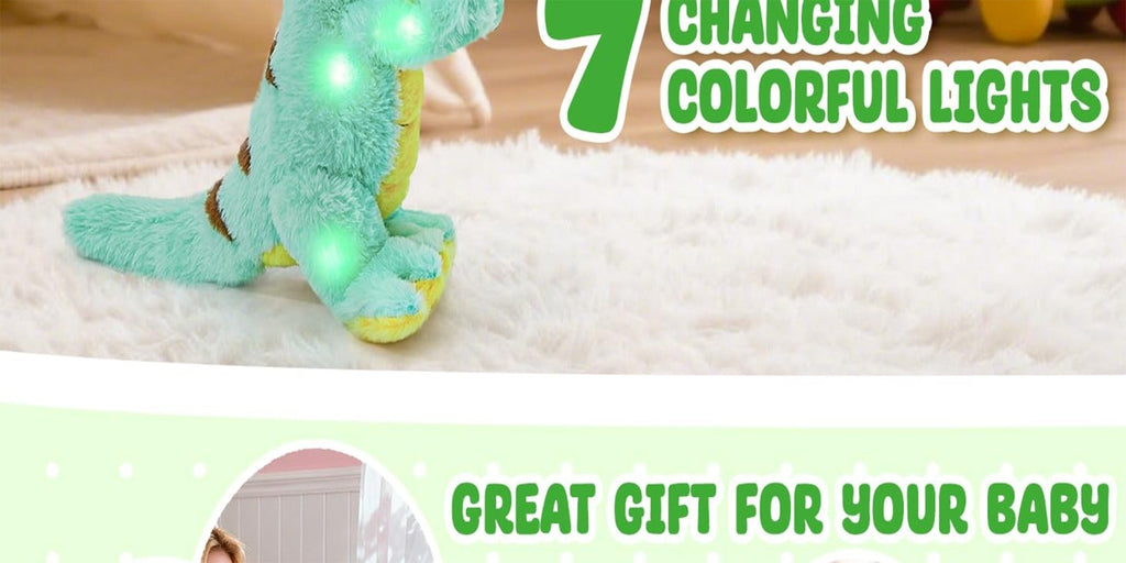 Plush Toy Light-Up Tyrannosaurus Rex with Music or No-Music choices Choices and Soft Fabric — image 12
