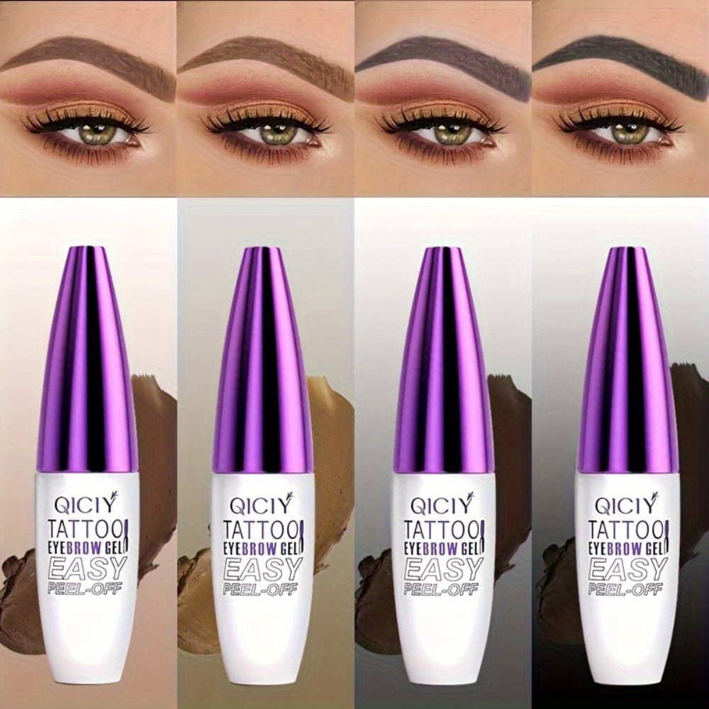 Eyebrow Tint Gel 4-Pack Semi-Permanent Tattoo Brow Gel Peel-Off, with Plant-Based Squalane, 4 Shades for All Skin Types — ima