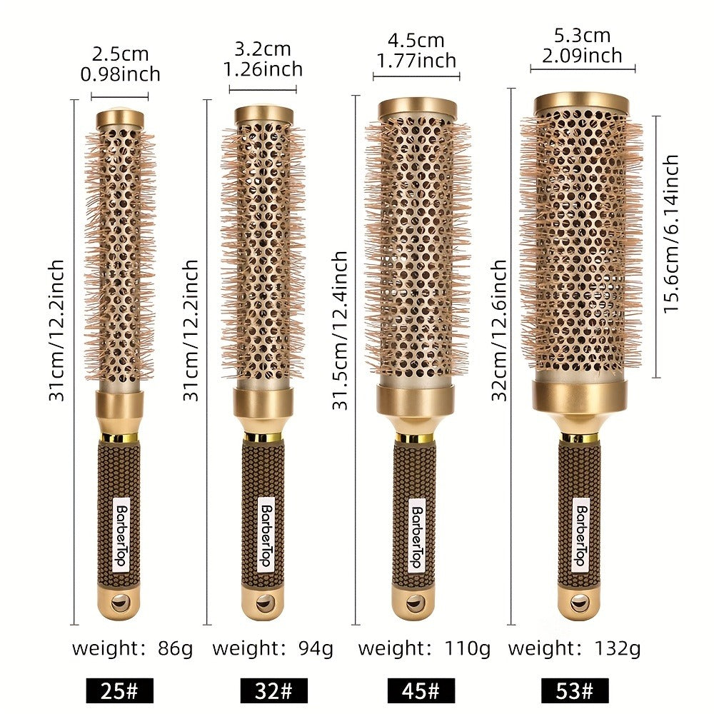 Round Hair Brush Nano Ceramic Ion, Heat Resistant Blowout Styling Roller Comb for Voluminous Bangs — image 7