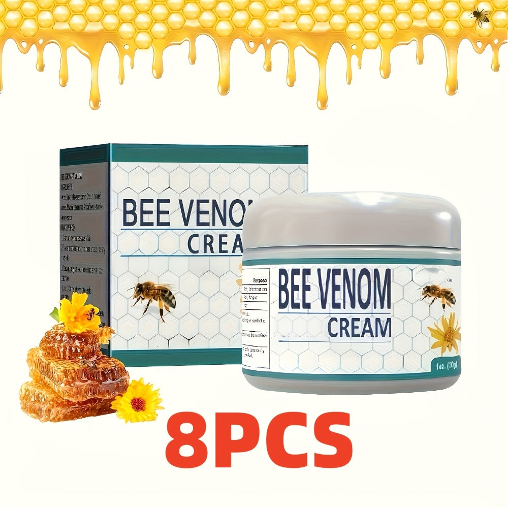 Bee Venom Joint & Muscle Cream for Hands Feet Knees Lumbar Support – Hydrating Glycerin Paraffin Wax Fragrance-Free Soothing 