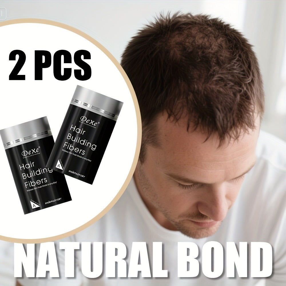 DeXe Hair Fiber Powder 2pcs x 22g, Natural Fine Thickening Fibers for Thinning Hair & Bald Spot Coverage — image 7