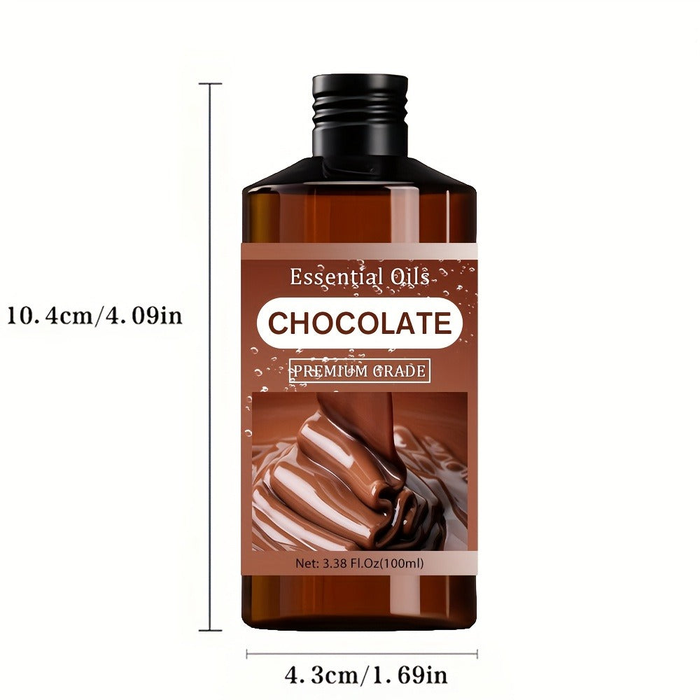 Chocolate-Scented Aromatic Oil in 100ml Amber Bottle with Brown Label and Single Size Option — image 5