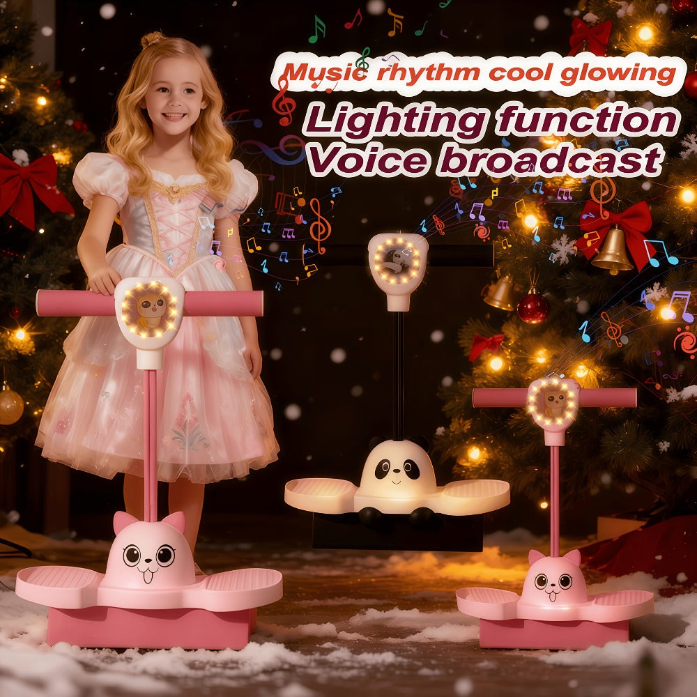 Hop Ball for Kids & Adults Luminous, Thickened Rubber Bouncing Balance Ball, Princess Pink & Panda Black — image 6