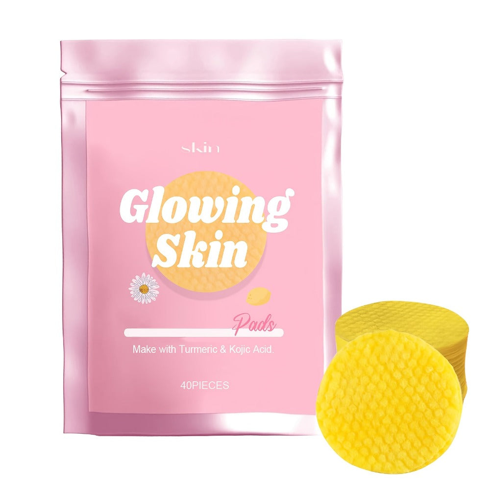 Turmeric Kojic Acid Facial Cleansing Pads Remover 40/80pcs, Exfoliating Toner Wipes for, All Skin Types — image 3