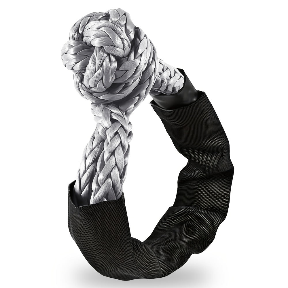 Soft Shackle 41, 000 lb Breaking Strength Synthetic UHMWPE Recovery Rope with Protective Sleeve – Heavy Duty Tow Shackle for 