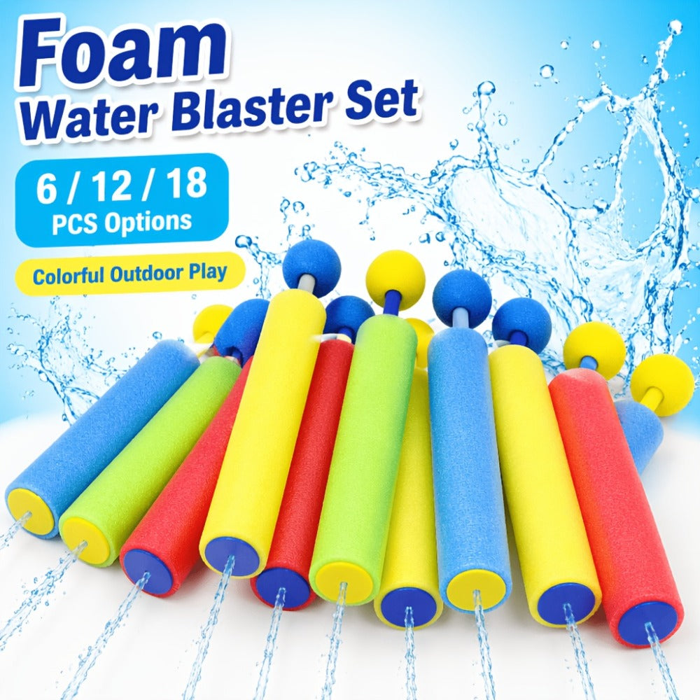 Squirt Water Gun Bulk Pack 6/12/18 Pack for Kids - Colorful Foam Shaft Water Soaker Blaster — image 2