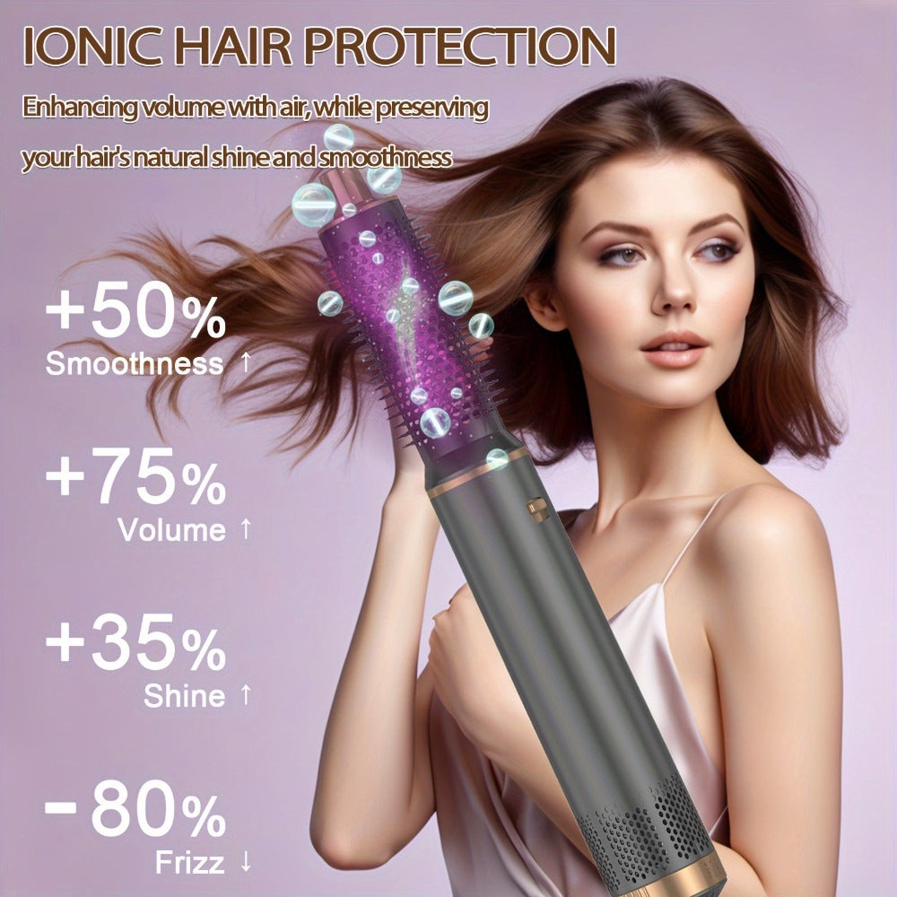 5-in-1 Hot Air Brush Negative Ion Hair Styler Blow Dryer Curler Straightener Volumizer, for Home, Travel and Salon Hair Styli