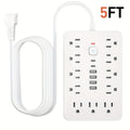 Surge Protector Power Strip 17-in-1 with 11 AC Outlets, 4 USB-A, 2 USB-C, Wall-Mount Slots and 5 or 10 ft Cord — image 3