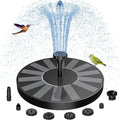 Black Floating Solar Fountain Pump with 16 cm Disc and Interchangeable Spray-Head Fittings — image 1