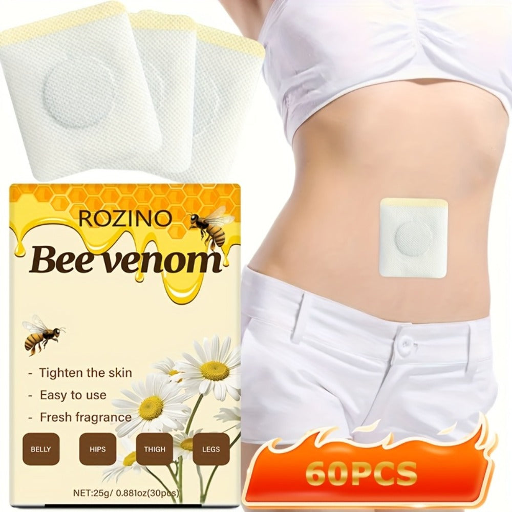 Belly Button Firming Patches 60 Pcs – Bee Venom Natural Botanical Navel Patches with Long-Lasting Adhesion — image 1