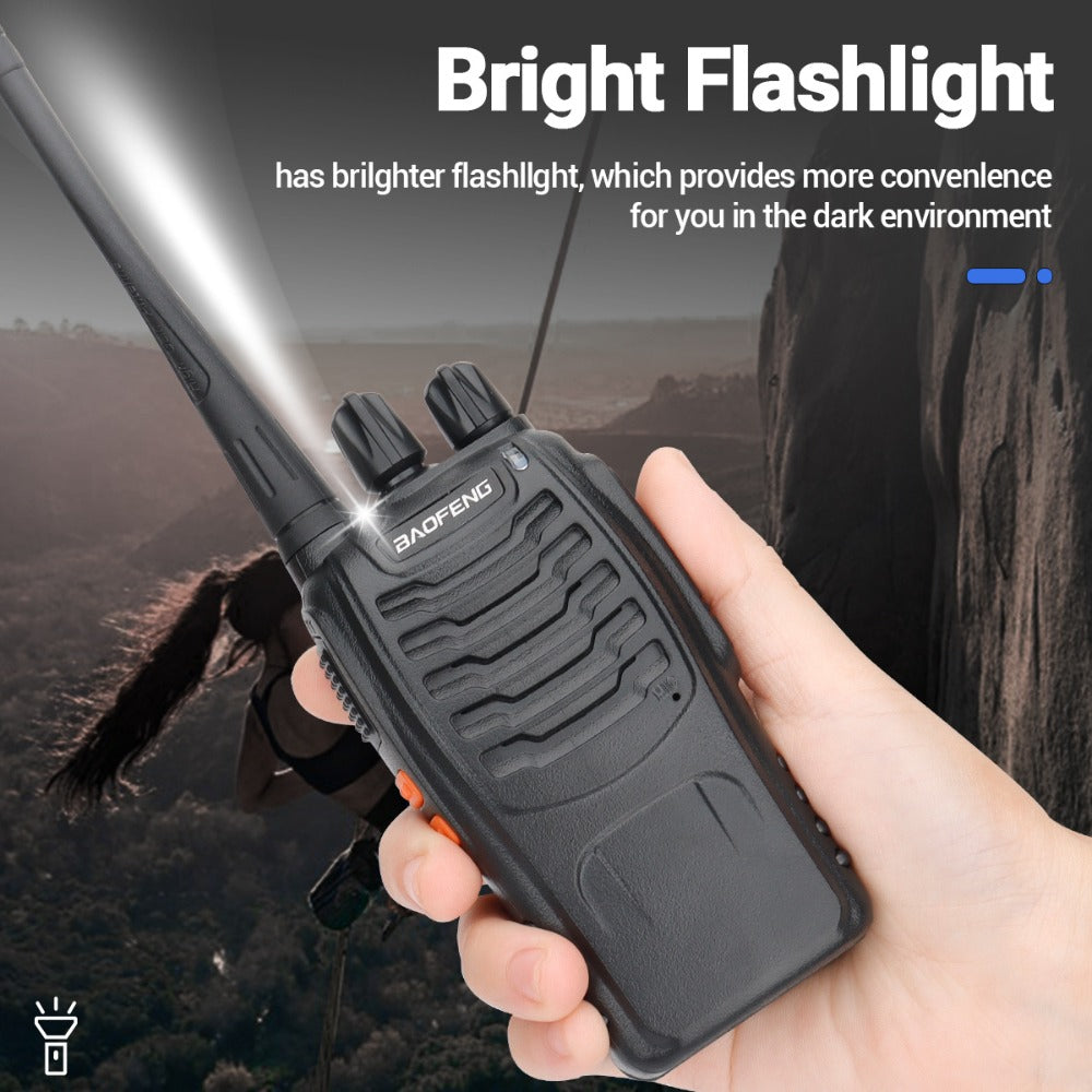 Baofeng BF-888S Walkie Talkie 2-Pack – Long Range UHF Two Way Radio, Wireless Frequency Copy, Portable Ham Radio for Hunting,
