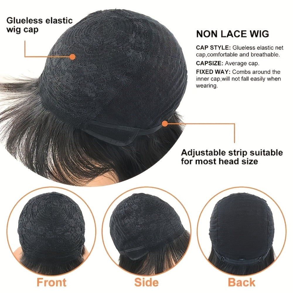 Synthetic Wig 6-Inch Glueless Layered Pixie Bob in Burgundy or Olive Brown for Daily Looks — image 5