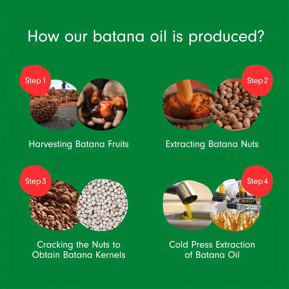 Batana Oil Cold Pressed Pure Hair & Scalp Treatment – Deep Moisturizing Conditioner with Jojoba Oil for Dry Damaged Hair, Fri