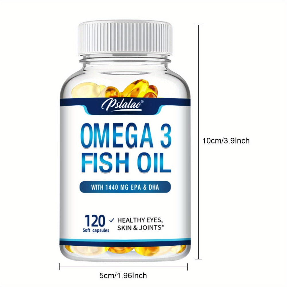 Triple Strength Omega-3 Fish Oil Softgels 120 Capsules with High-Potency EPA & DHA, Heart, Brain — image 9