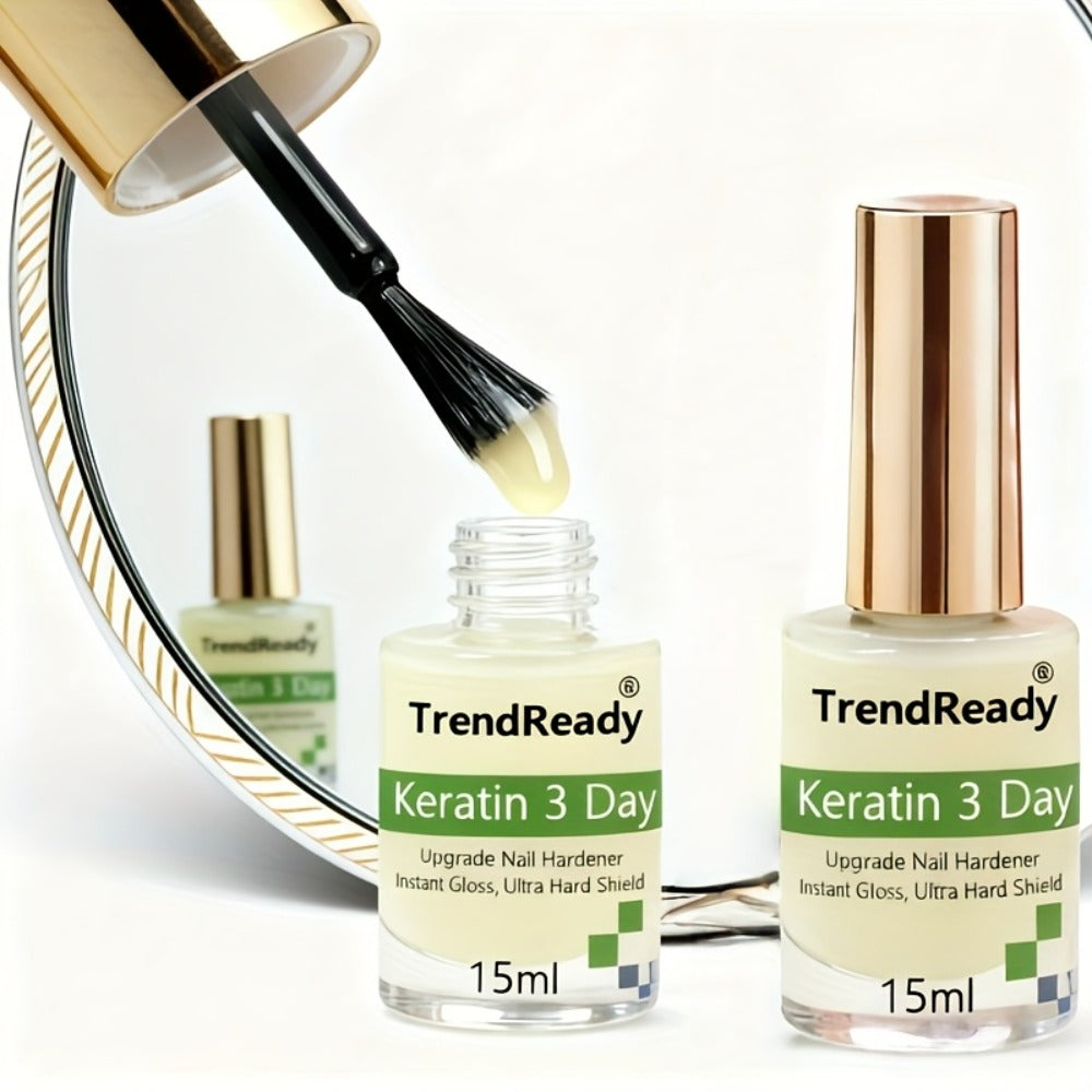 Vitamin E & Hyaluronic Acid Nail Hardener 2PCS 0.51oz – Protein Base Coat Ridge Filler & Concealer Quick Air-Dry Formula — im