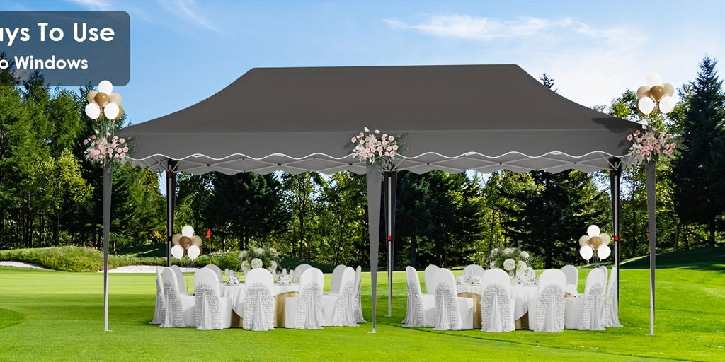Pop Up Canopy Tent with Sidewalls, Outdoor Party Wedding Backyard for Garden, Patio and Yard Use — image 18