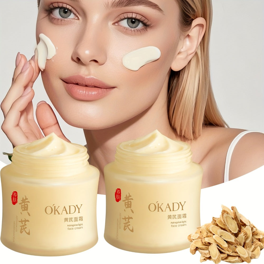 Face Cream Astragalus Root Extract Two-Pack with 100g Per Jar for Morning and Evening Moisturizing — image 1