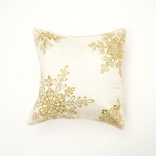 Embroidered Beaded Throw Pillow – Soft & Stylish Accent