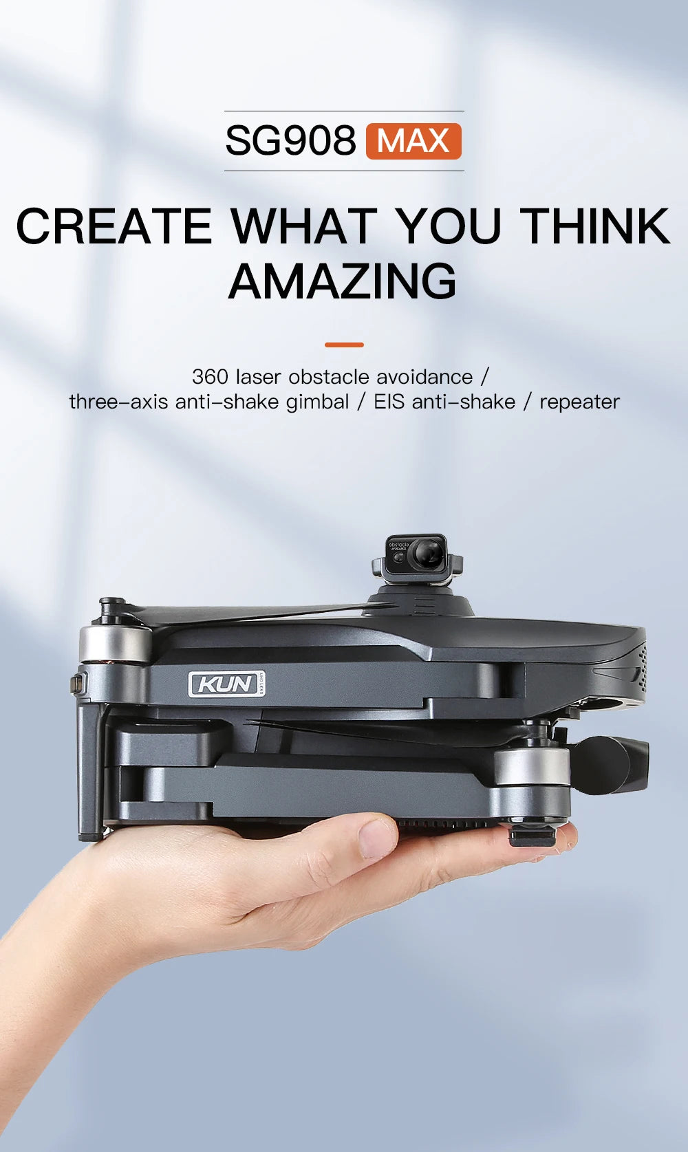 SG908MAX Kun 2 Upgrade Image Transmission Aerial Photography UAV GPS Quadcopter